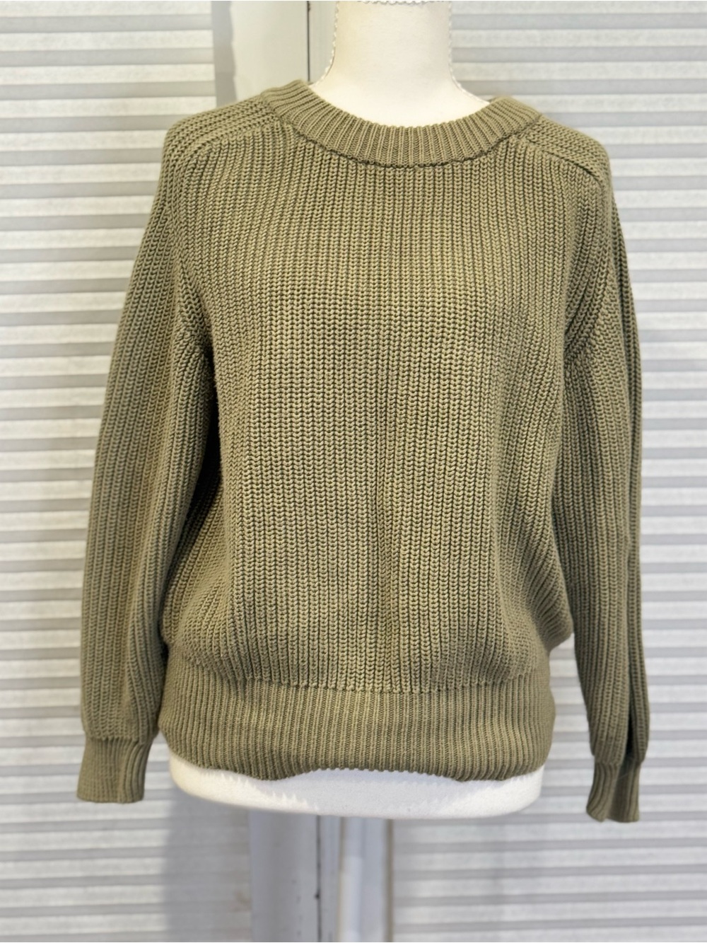 Modstrom Sage Green 100% Cotton ROSEMD O-NECK 1108